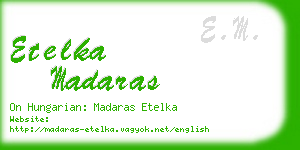 etelka madaras business card